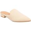 imageILLUDE Womens Flat Mules Pointed Toe Backless Slip on Slides Loafer ShoesBeige Suede