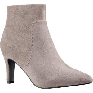 ILLUDE Women’s Fashion Ankle Boots Comfortable Pointed Toe Stiletto Bootie High Heels Boot(Taupe Suede)