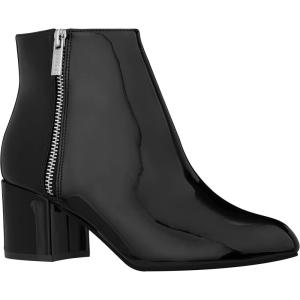 ILLUDE Women’s Low Heel Ankle Boot Casual Zip Up Booties Comfortable Everyday Round Toe Bootie(Black Patent)