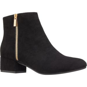 ILLUDE Women’s Low Heel Ankle Boot Casual Zip Up Booties Comfortable Everyday Round Toe Bootie(Black Suede)